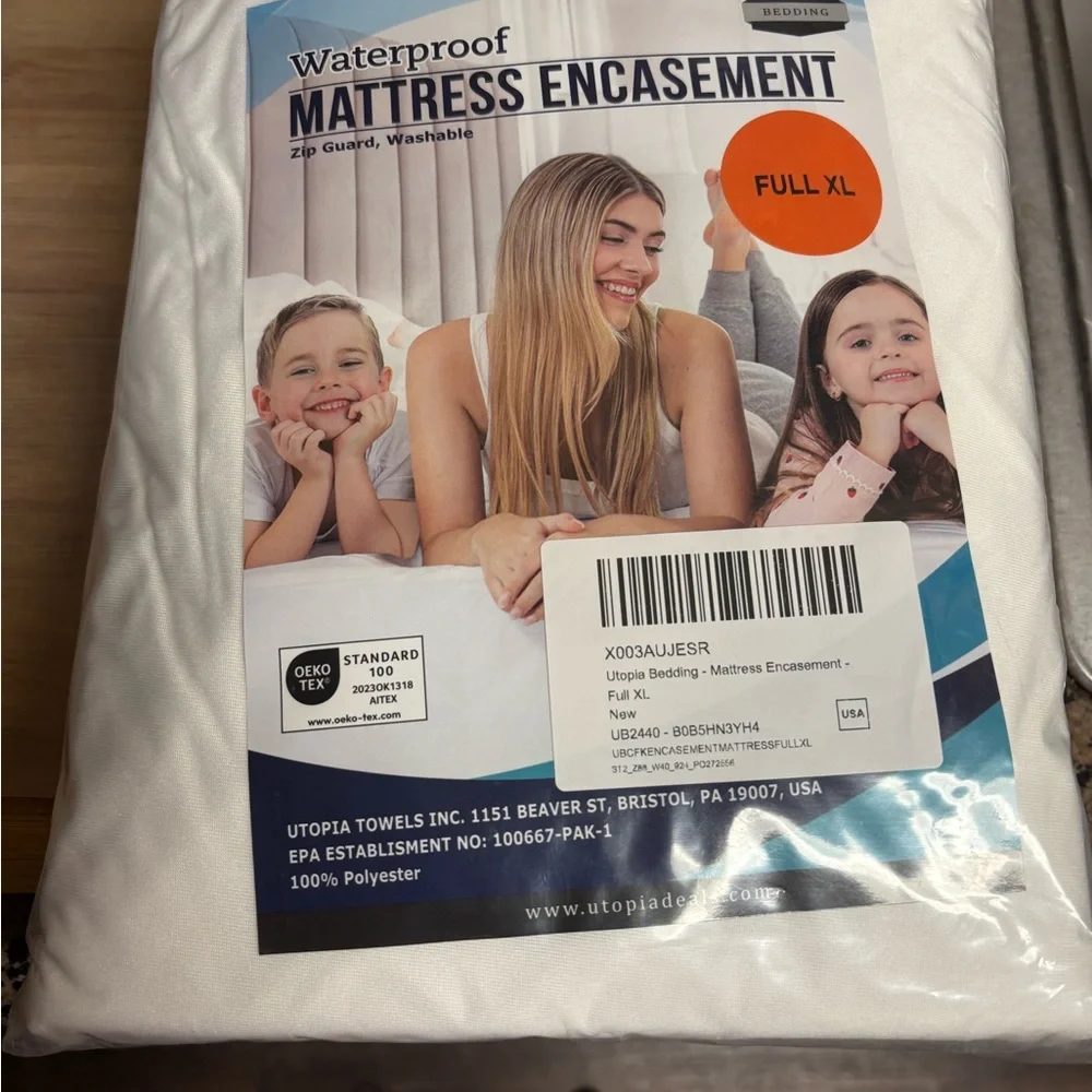 White Waterproof Mattress Encasement - Full XL
